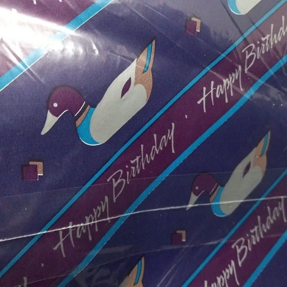 Vintage American Greetings Happy Birthday Ducks Gift Wrap Sheet-Fathers Day-NEW